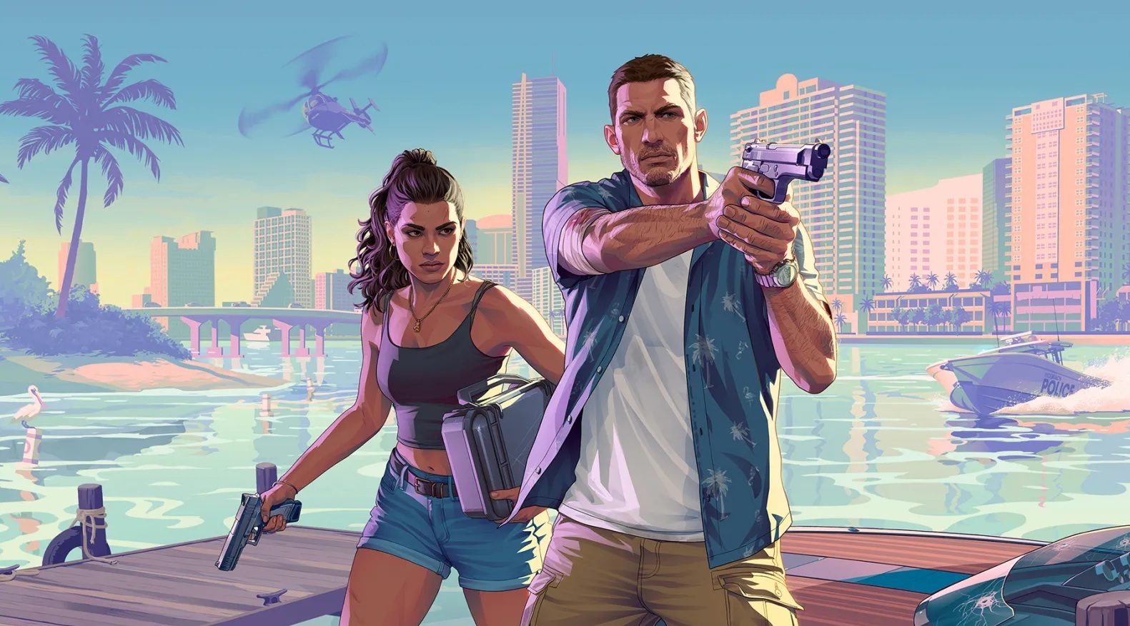 Vice City neon skyline